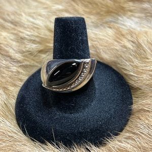 Smoky Quartz .925 SS Ring Size 9